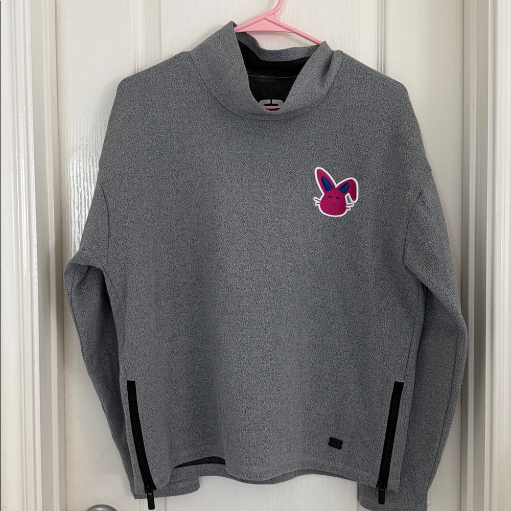 OGIO Gray Pullover with Pink Bunny Patch